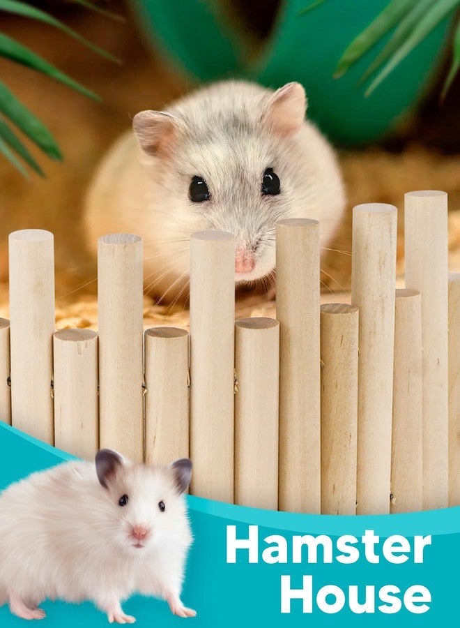 Duseu 2 PCS Wooden Hamster Fence, Bridge Cage Decor, Wooden Hamster Accessory 11.8in（3.93in High） - Image 4